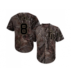 Youth Tampa Bay Rays #8 Brandon Lowe Authentic Camo Realtree Collection Flex Base Baseball Jersey