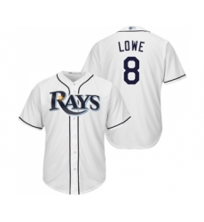 Youth Tampa Bay Rays #8 Brandon Lowe Replica White Home Cool Base Baseball Jersey