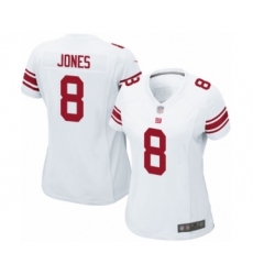 Women's New York Giants #8 Daniel Jones Game White Football Jersey Women's New York Giants #8 Daniel Jones Game White Football Jersey