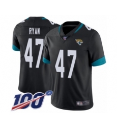 Men's Jacksonville Jaguars #47 Jake Ryan Black Team Color Vapor Untouchable Limited Player 100th Season Football Jersey