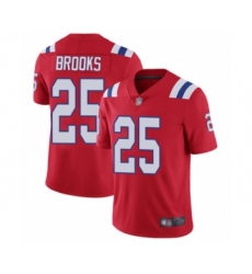 Men's New England Patriots #25 Terrence Brooks Red Alternate Vapor Untouchable Limited Player Football Jersey