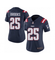 Women's New England Patriots #25 Terrence Brooks Limited Navy Blue Rush Vapor Untouchable Football Jersey