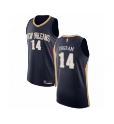 Men's New Orleans Pelicans #14 Brandon Ingram Authentic Navy Blue Basketball Jersey - Icon Edition