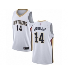 Men's New Orleans Pelicans #14 Brandon Ingram Authentic White Basketball Jersey - Association Edition