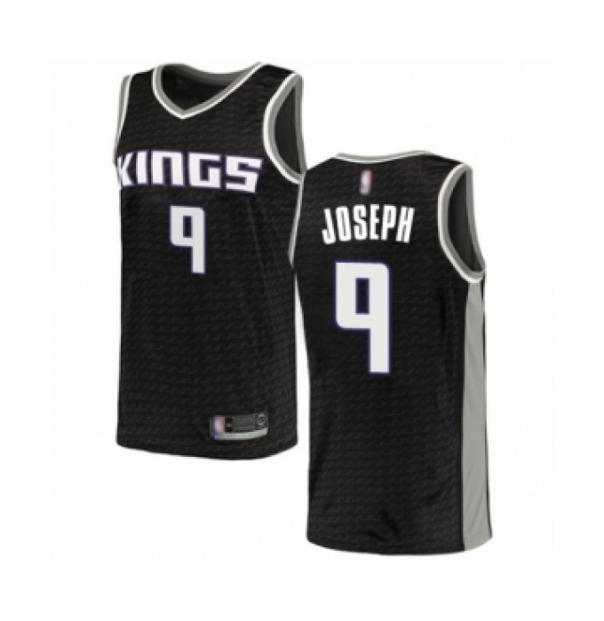 Men's Sacramento Kings #9 Cory Joseph Authentic Black Basketball Jersey Statement Edition