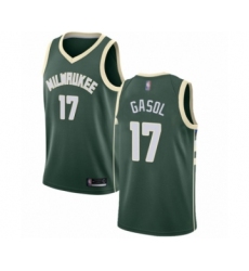 Youth Milwaukee Bucks #17 Pau Gasol Swingman Green Basketball Jersey - Icon Edition