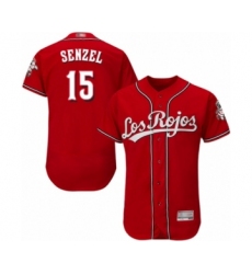 Men's Cincinnati Reds #15 Nick Senzel Red Los Rojos Flexbase Authentic Collection Baseball Jersey