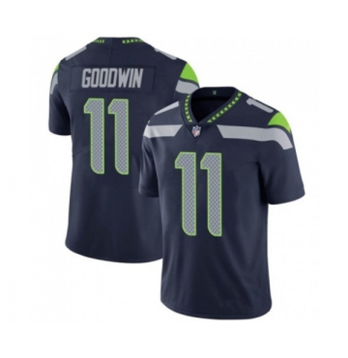 Men's Seattle Seahawks #11 Marquise Goodwin Navy Vapor Untouchable Limited Stitched Jersey