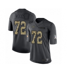 Men's Seattle Seahawks #72 Al Woods Limited Black 2016 Salute to Service Football Jersey