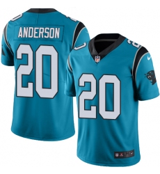 Men's Nike Carolina Panthers #20 C.J. Anderson Limited Blue Rush Vapor Untouchable NFL Jersey