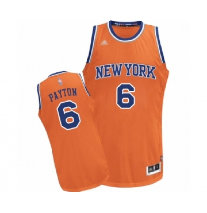 Men's New York Knicks #6 Elfrid Payton Authentic Orange Alternate Basketball Jersey