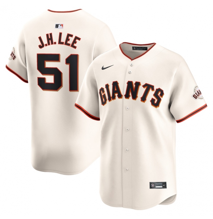Men's San Francisco Giants #51 Jung Hoo Lee Cream Home Nike Limited Jersey