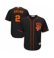 Youth San Francisco Giants #2 Abiatal Avelino Authentic Black Alternate Cool Base Baseball Player Jersey