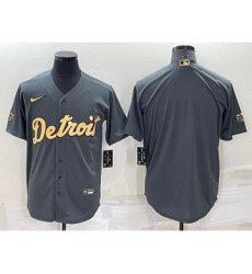 Men's Detroit Tigers Blank Grey 2022 All Star Stitched Cool Base Nike Jersey