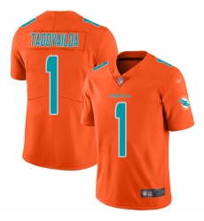 Youth Miami Dolphins #1 Tua Tagovailoa Orange Stitched Limited Inverted Legend Jersey Youth Miami Dolphins #1 Tua Tagovailoa Orange Stitched Limited Inverted Legend Jersey