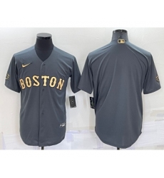 Men's Boston Red Sox Blank Grey 2022 All Star Stitched Cool Base Nike Jersey