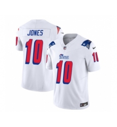 Men's Nike New England Patriots #10 Mac Jones White 2023 F.U.S.E. Vapor Limited Football Stitched Jersey