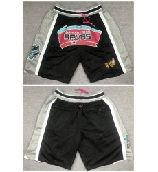 Men San Antonio Spurs Black Shorts (Run Small)