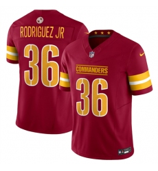 Men's Washington Commanders #36 Chris Rodriguez Jr Burgundy 2025 Draft F.U.S.E. Vapor Limited Football Stitched Jersey