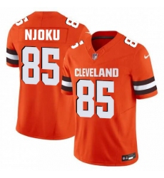 Men's Cleveland Browns #85 Njoku Orange 2025 Vapor Limited Football Stitched Jersey