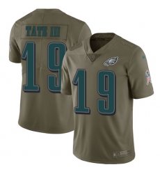 Men's Nike Philadelphia Eagles #19 Golden Tate III Limited Olive 2017 Salute to Service NFL Jersey
