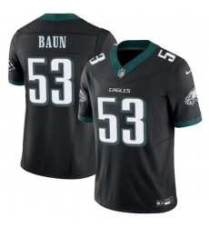 Men's Philadelphia Eagles #53 Zack Baun Black 2025 F.U.S.E. Vapor Untouchable Limited Football Stitched Jersey