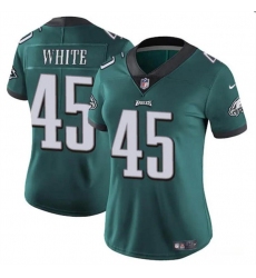 Women's Philadelphia Eagles #45 Devin White Green Vapor Untouchable Limited Football Stitched Jersey(Run Small)