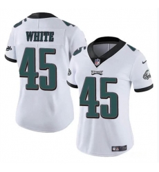 Women's Philadelphia Eagles #45 Devin White White Vapor Untouchable Limited Football Stitched Jersey(Run Small)
