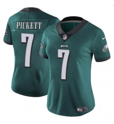 Women's Philadelphia Eagles #7 Kenny Pickett Green Vapor Untouchable Limited Football Stitched Jersey(Run Small)