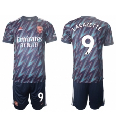 Men 2021-2022 Club Arsenal away blue 9 Soccer Jersey