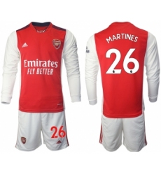 Men 2021-2022 Club Arsenal home red Long Sleeve 26 Soccer Jersey