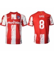Men 2021-2022 Club Atletico Madrid home aaa version red 8 Nike Soccer Jersey
