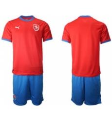 Men's Czech Republic Custom Euro 2021 Soccer Jersey and Shorts