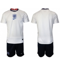 Men's England Custom Euro 2021 Soccer Jersey and Shorts White