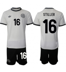 Men's Germany #16 Angelo Stiller White 2025 Home Soccer Jersey Suit