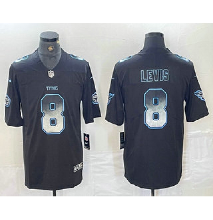 Men's Tennessee Titans #8 Will Levis Black 2019 Vapor Smoke Fashion Stitched NFL Nike Limited Jersey