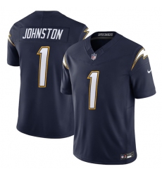 Men's Los Angeles Chargers #1 Quentin Johnston Navy 2025 F.U.S.E. Alternate Vapor Limited Football Stitched Jersey