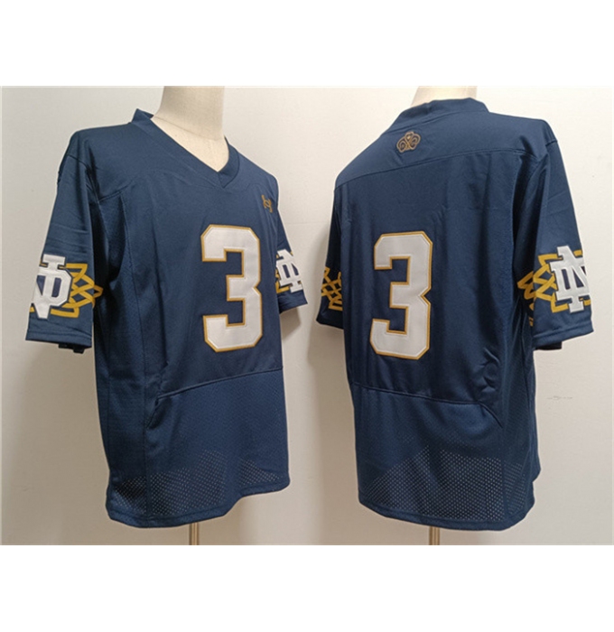 Men's Notre Dame Fighting Irish #3 Joe Montana Navy Limited Stitched Jersey