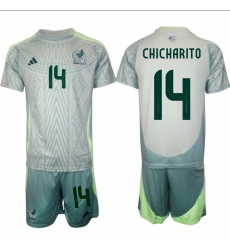 Kid Mexico #14 Chicharito 2024 Away Soccer