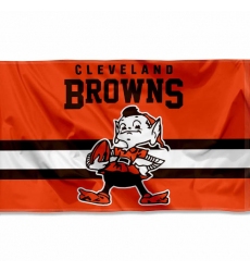 2Pcs Cleveland Browns Throwback Vintage Retro 3x5 Banner Flag