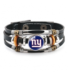New York Giants- NFL Pro football team jewel cowhide bracelet leather hand jewelry