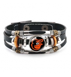 Baltimore Orioles MLB Pro football team jewel cowhide bracelet leather hand jewelry