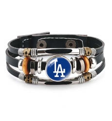 Los Angeles Dodgers MLB Pro football team jewel cowhide bracelet leather hand jewelry