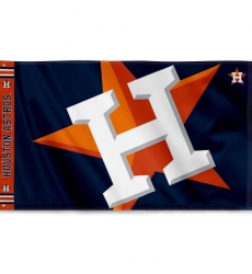 2Pcs WinCraft Houston Astros Printed Header Flag 3x5 Banner