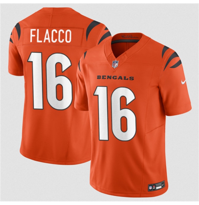 Men's Cincinnati Bengals #16 Joe Flacco Orange 2025 F.U.S.E. Vapor Untouchable Limited Football Stitched Jersey