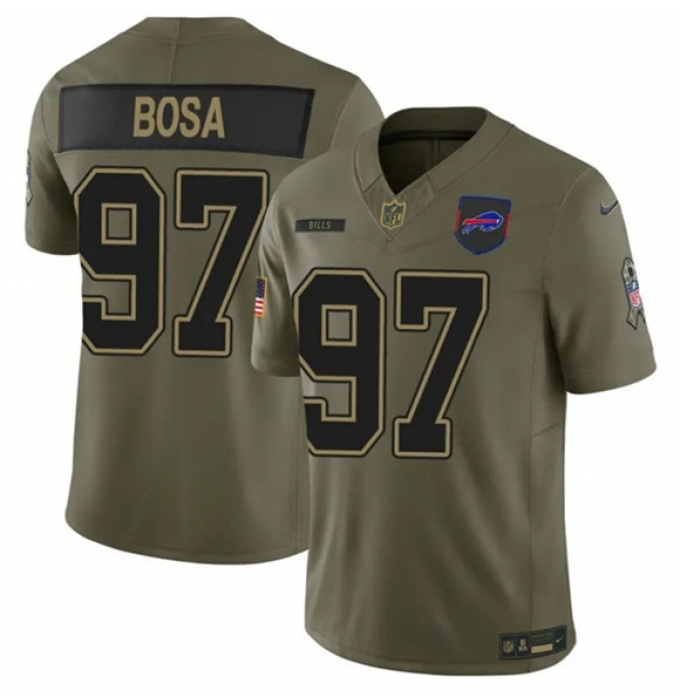 Men's Buffalo Bills #97 Joey Bosa Olive 2025 F.U.S.E. Salute to Service Limited Football Stitched Jersey