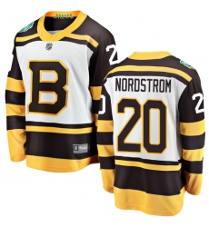 Youth Boston Bruins #20 Joakim Nordstrom White 2019 Winter Classic Fanatics Branded Breakaway NHL Jersey