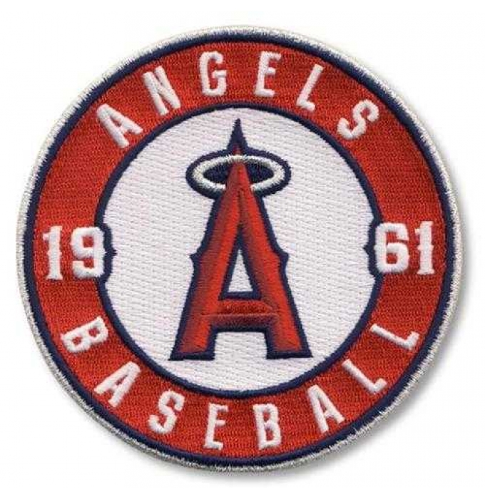 Stitched Baseball Los Angeles Angels of Anaheim Round Sleeve '1961' Patch (2012)