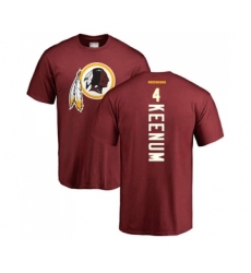 Football Washington Redskins #4 Case Keenum Maroon Backer T-Shirt