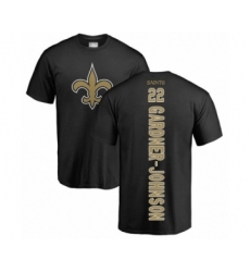 Football New Orleans Saints #22 Chauncey Gardner-Johnson Black Backer T-Shirt